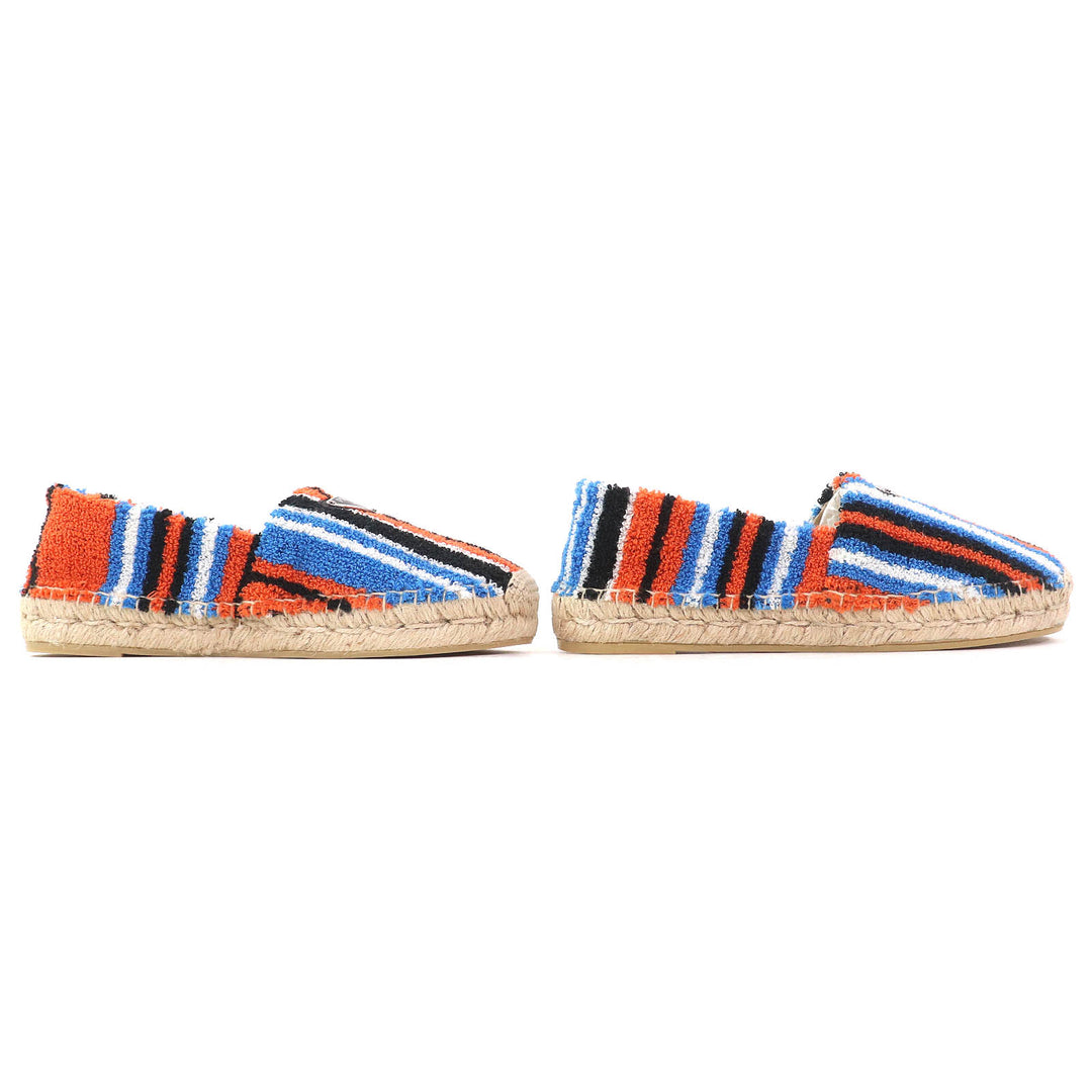 Pristine PRADA Slip-on Terry cloth Triangle logo espadrilles flats ARANCIO 36