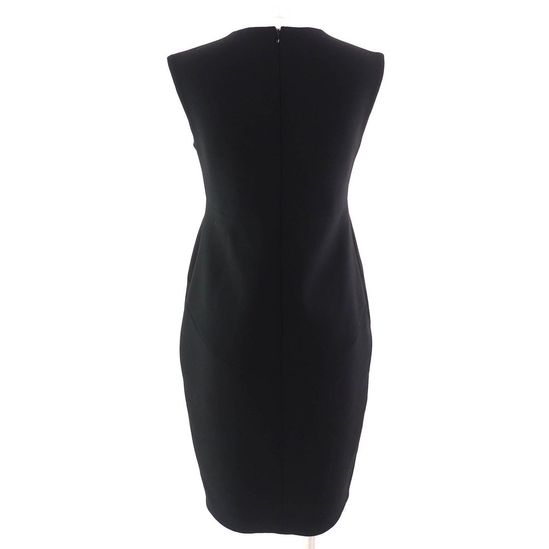 Excellent YOKO CHAN one piece Faux pearl sleeveless one piece dress black