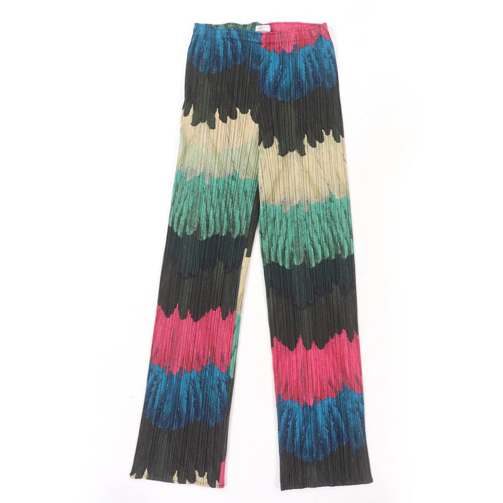 Excellent PLEATS PLEASE Pants Total pattern print multicolor polyester Women 2