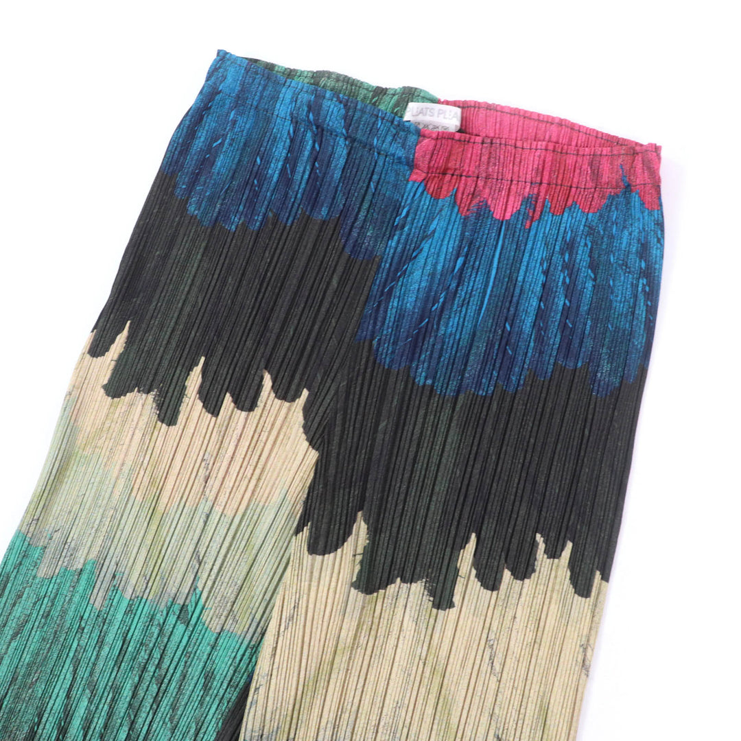 Excellent PLEATS PLEASE Pants Total pattern print multicolor polyester Women 2