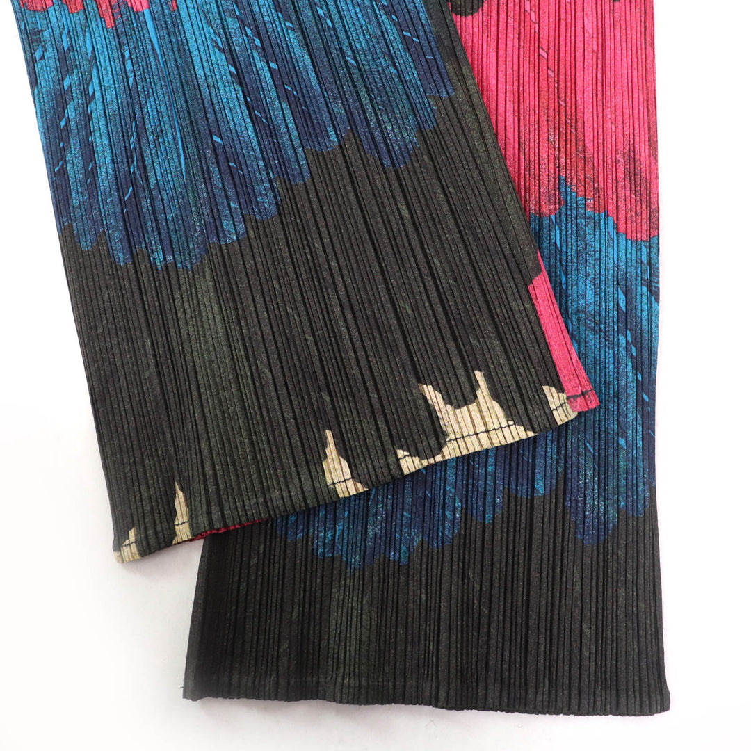 Excellent PLEATS PLEASE Pants Total pattern print multicolor polyester Women 2