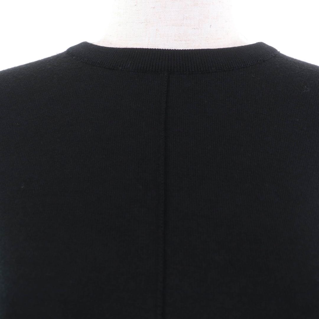 Great VALENTINO knit race switching black wool Women S QB2KC30M44A