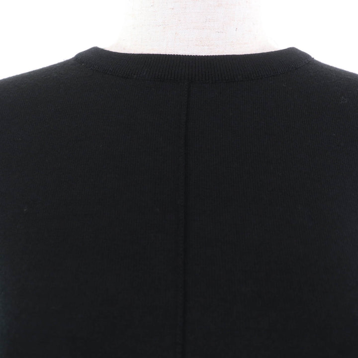 Great VALENTINO knit race switching black wool Women S QB2KC30M44A