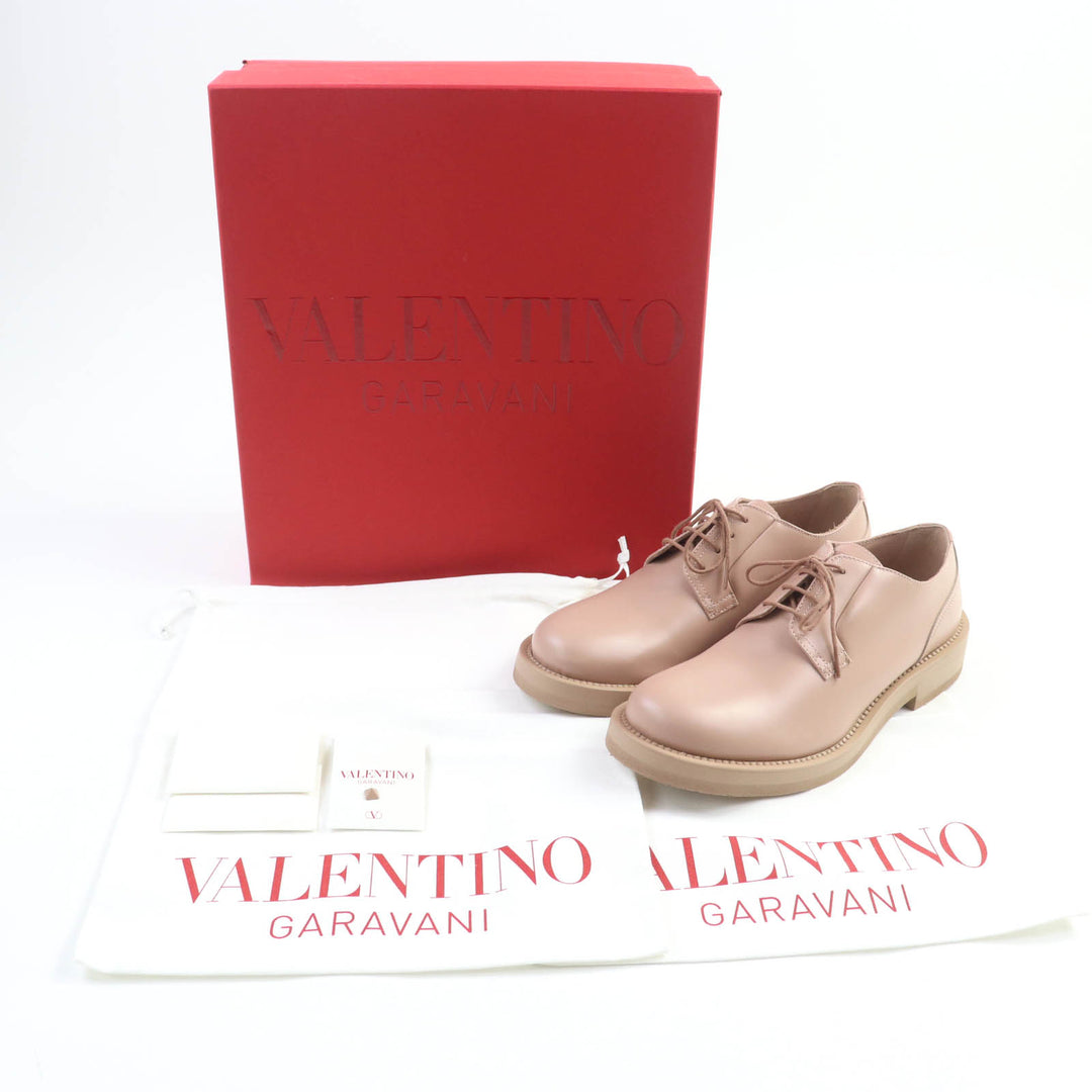 Excellent Valentino Garavani Leather shoes pink beige leather mens 40 2Y0S0H04