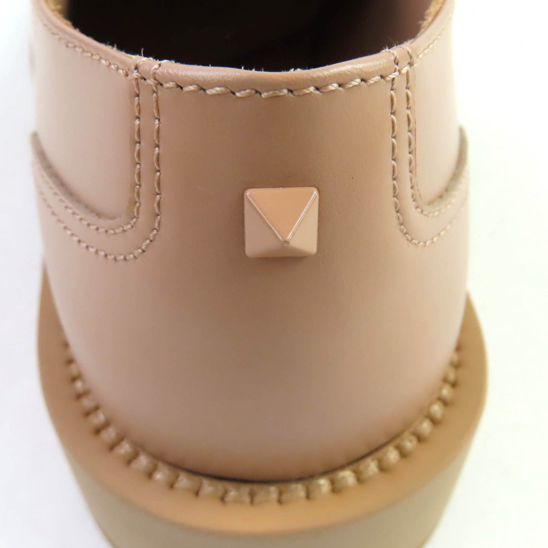 Excellent Valentino Garavani Leather shoes pink beige leather mens 40 2Y0S0H04