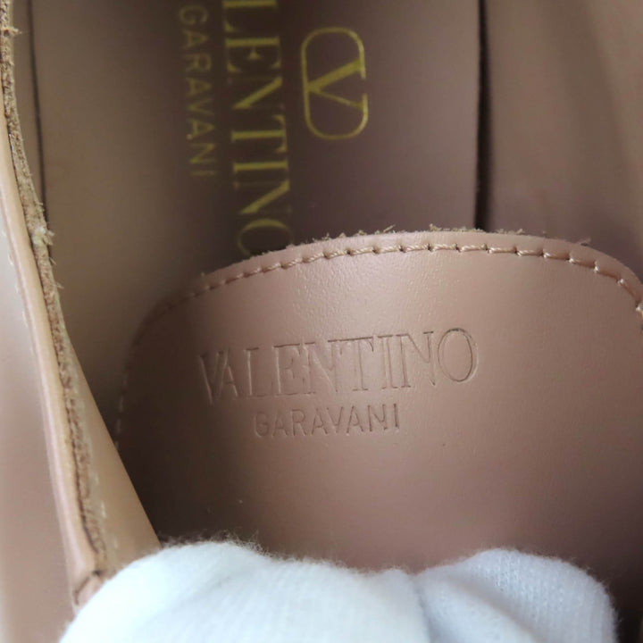 Excellent Valentino Garavani Leather shoes pink beige leather mens 40 2Y0S0H04