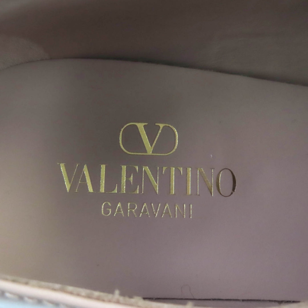 Excellent Valentino Garavani Leather shoes pink beige leather mens 40 2Y0S0H04