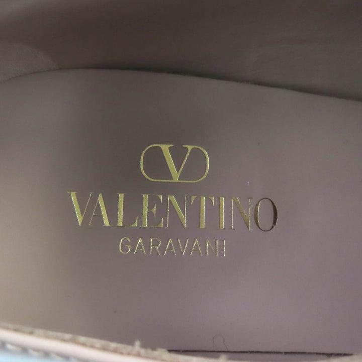 Excellent Valentino Garavani Leather shoes pink beige leather mens 40 2Y0S0H04