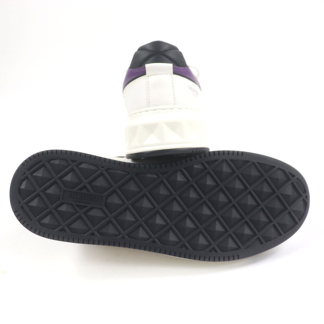 Pristine Valentino Garavani sneakers One Stud Purple white leather 40 XY2S0E71