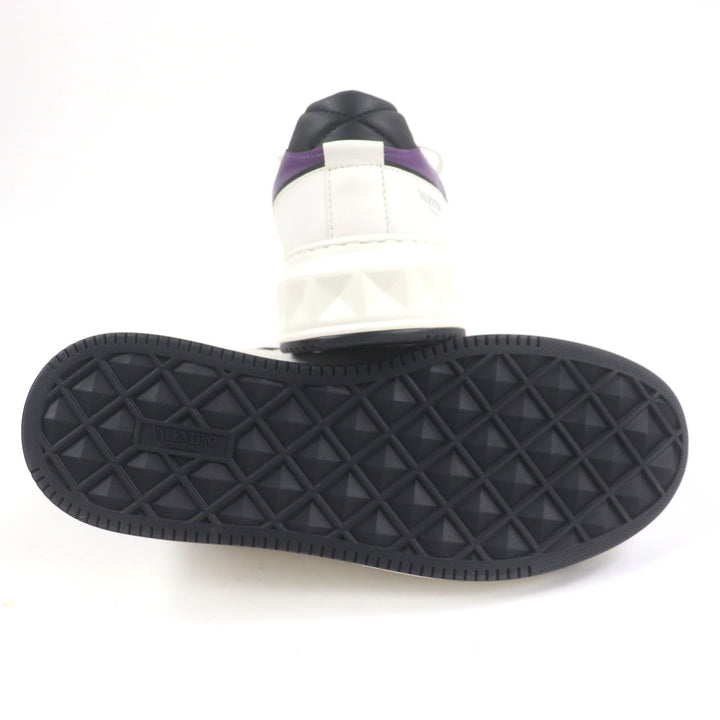 Pristine Valentino Garavani sneakers One Stud Purple white leather 40 XY2S0E71