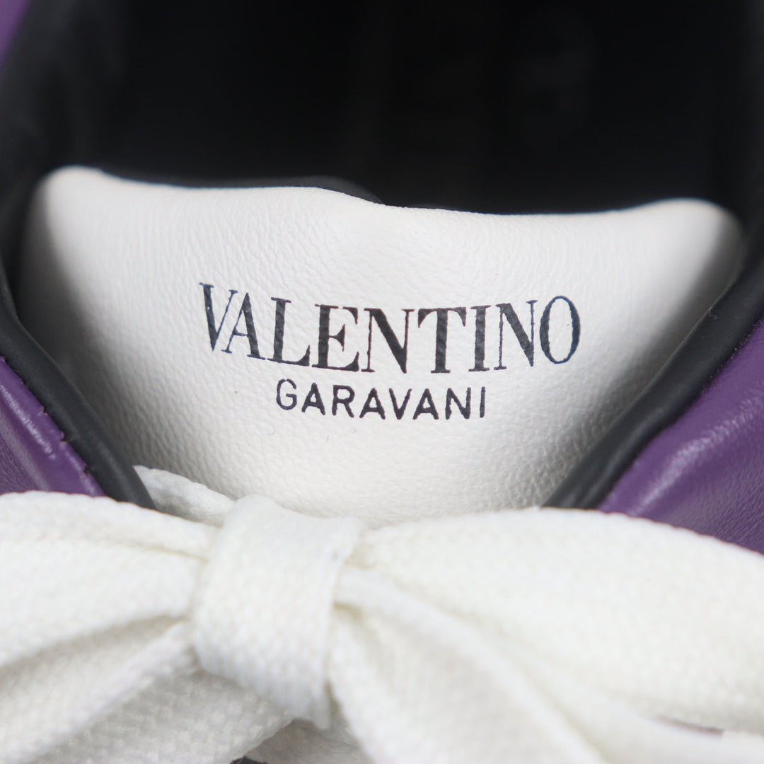 Pristine Valentino Garavani sneakers One Stud Purple white leather 40 XY2S0E71
