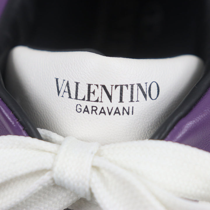 Pristine Valentino Garavani sneakers One Stud Purple white leather 40 XY2S0E71