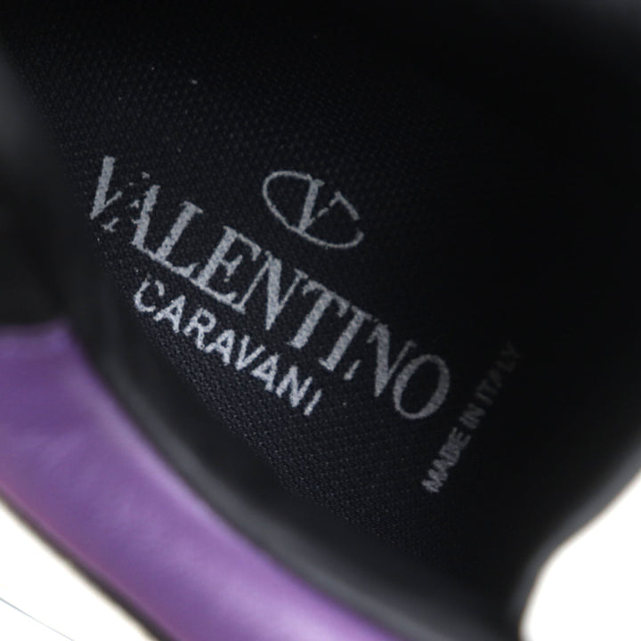 Pristine Valentino Garavani sneakers One Stud Purple white leather 40 XY2S0E71