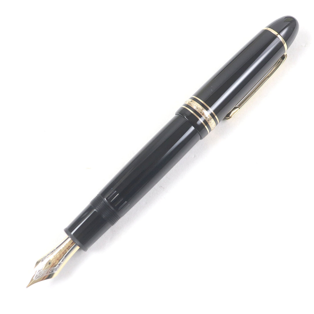 Excellent MONTBLANC fountain pen Meisterstuck 149 Black gold 18K mens