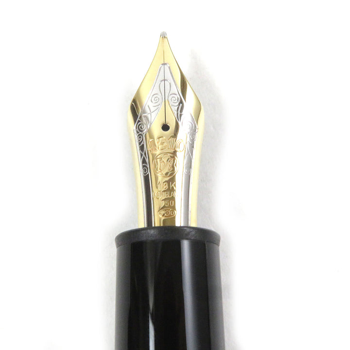 Excellent MONTBLANC fountain pen Meisterstuck 149 Black gold 18K mens