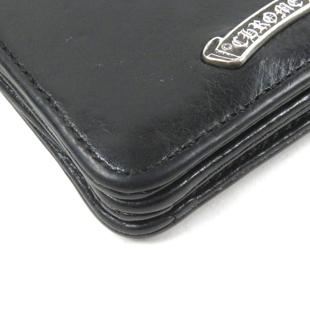 Very Good CHROME HEARTS Card Case Scroll Label 3 Pocket Business Card Holder