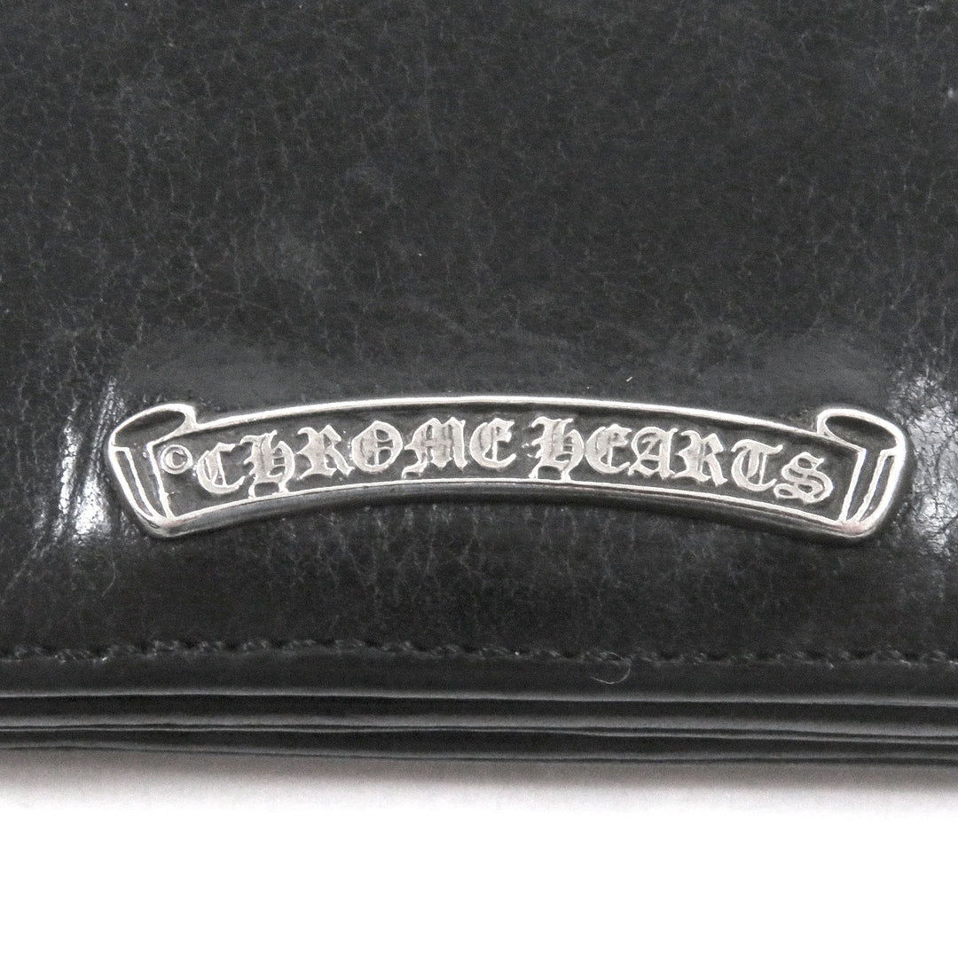 Very Good CHROME HEARTS Card Case Scroll Label 3 Pocket Business Card Holder