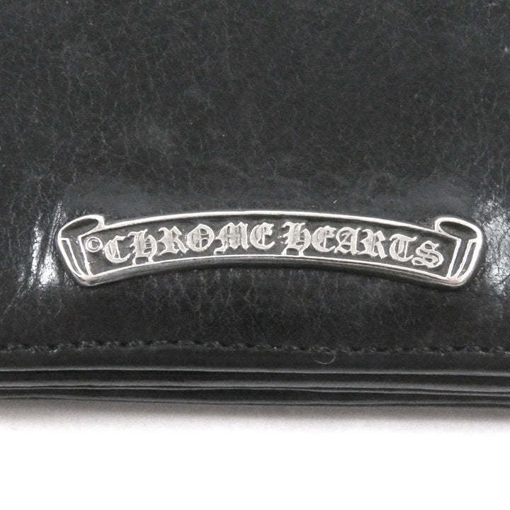 Very Good CHROME HEARTS Card Case Scroll Label 3 Pocket Business Card Holder