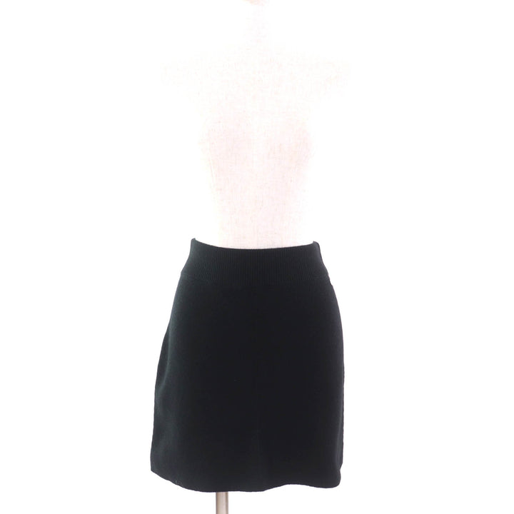 Excellent HERMES Mini skirt Serie Metal Attached Trapezoid Knit black cashmere