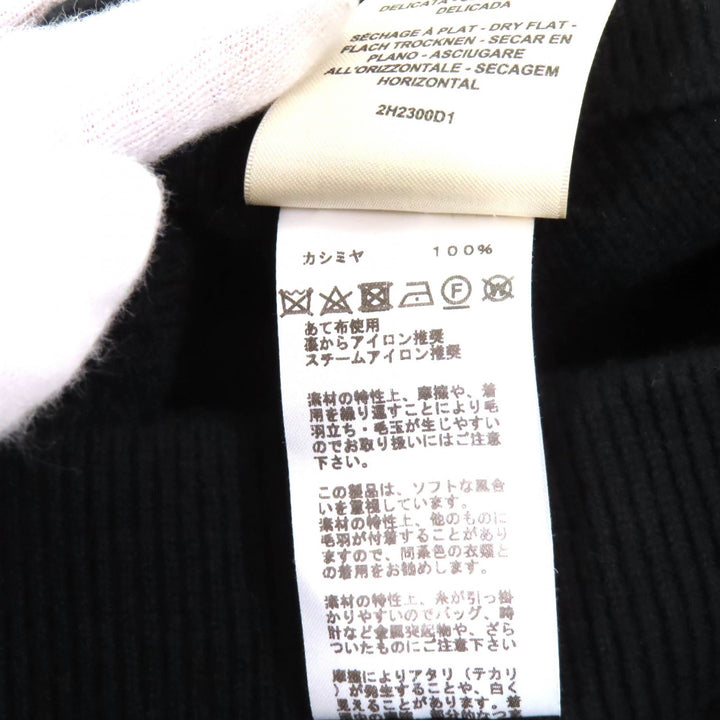 Excellent HERMES Mini skirt Serie Metal Attached Trapezoid Knit black cashmere