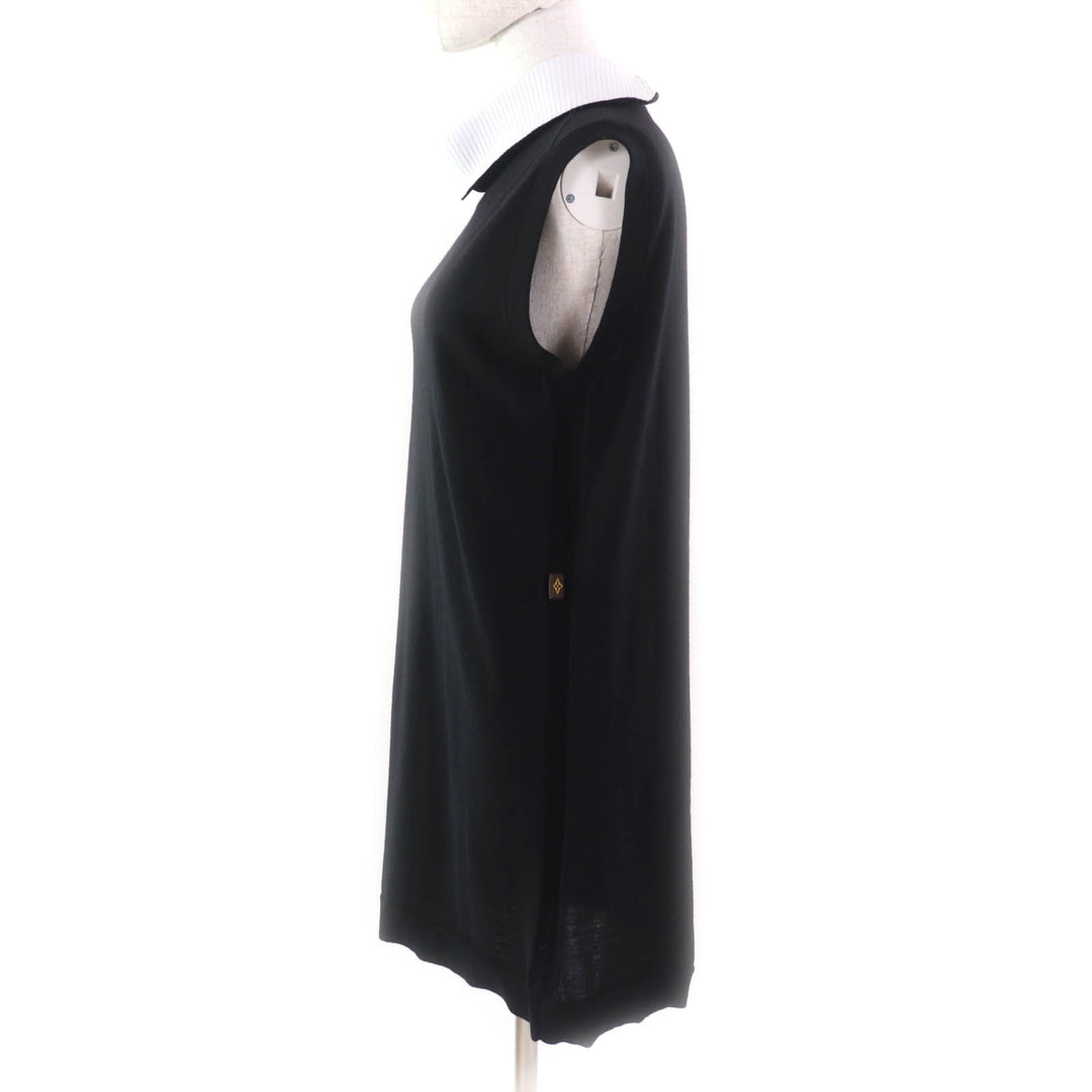 Excellent LOUIS VUITTON one piece Sleeveless knit with monogram flower tag wool