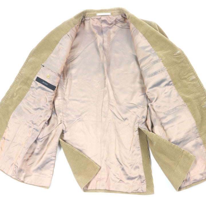Great GUCCI tailored jacket beige cotton mens 50