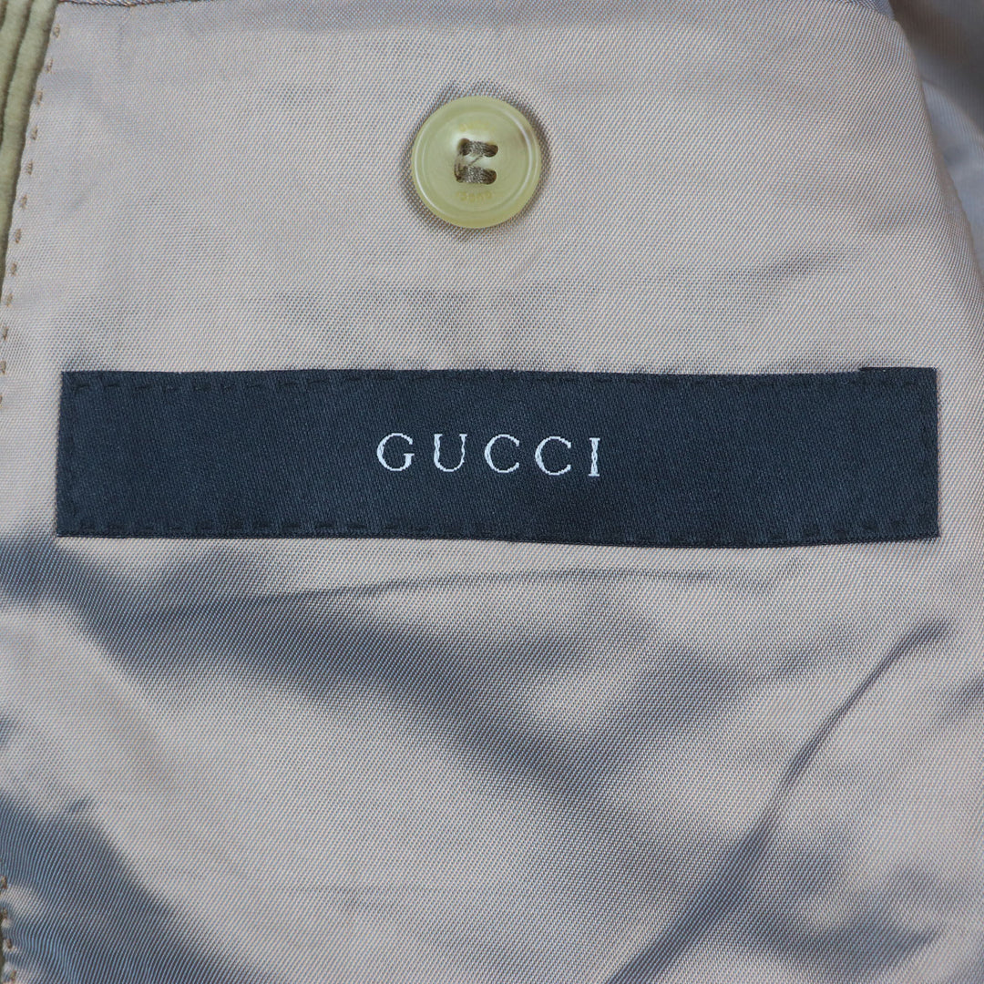 Great GUCCI tailored jacket beige cotton mens 50