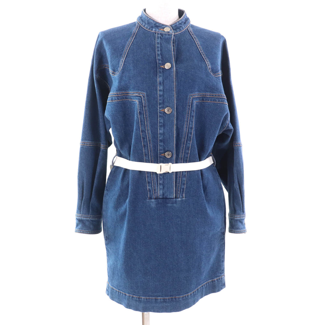 Excellent Stella McCartney one piece LIANA DENIM DRESS Indigo cotton Women 36 603710