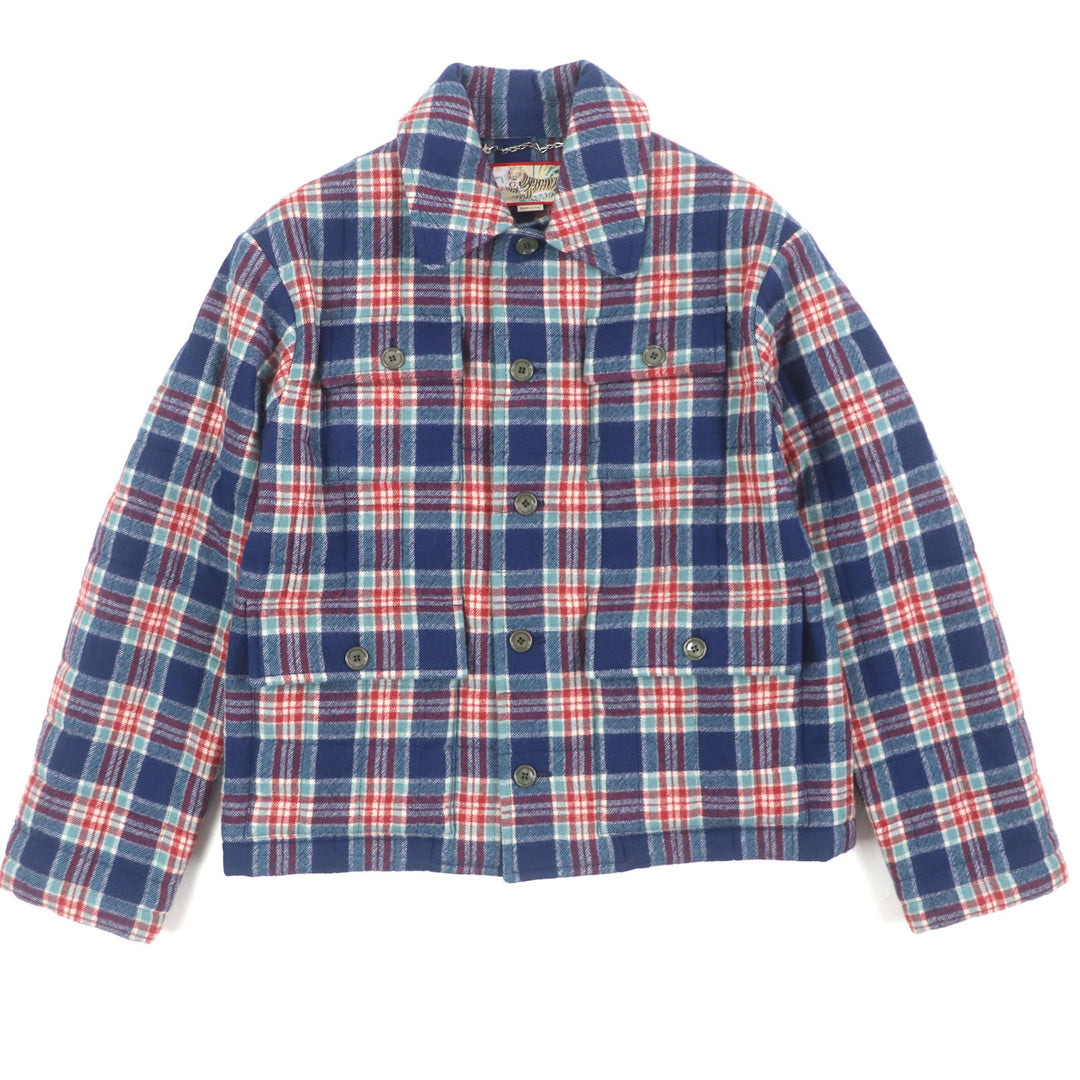 Excellent GUCCI Jacket GUCCI TIGER Navy red wool mens 46 683264