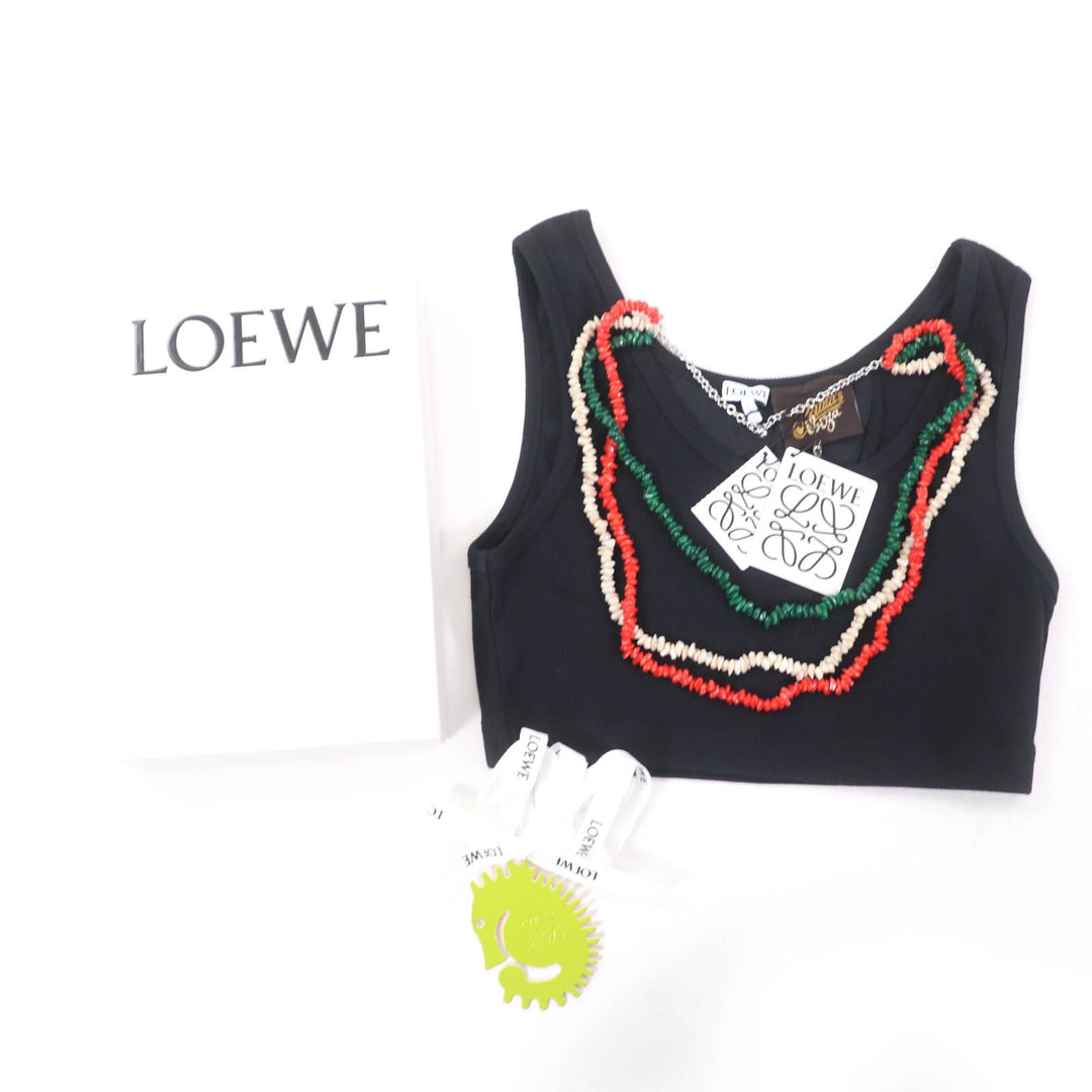 Pristine LOEWE×Paulas Ibiza Tank top Necklace included, cropped length M