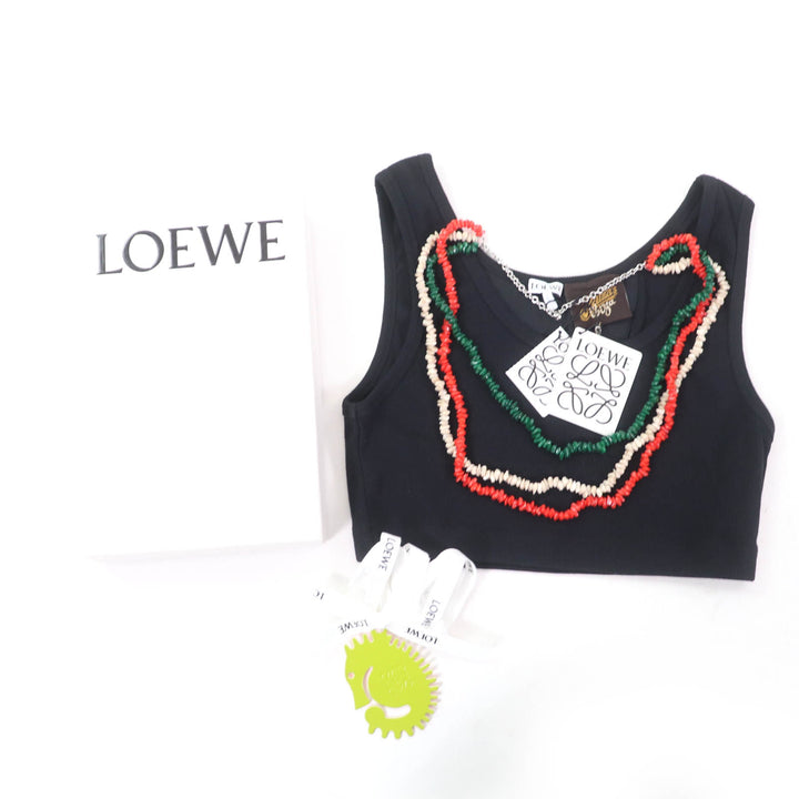 Pristine LOEWE×Paulas Ibiza Tank top Necklace included, cropped length M