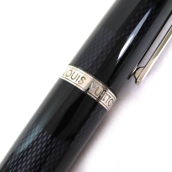 Excellent LOUIS VUITTON Ballpoint pen Grand Tour Damier Graphite Cap Style