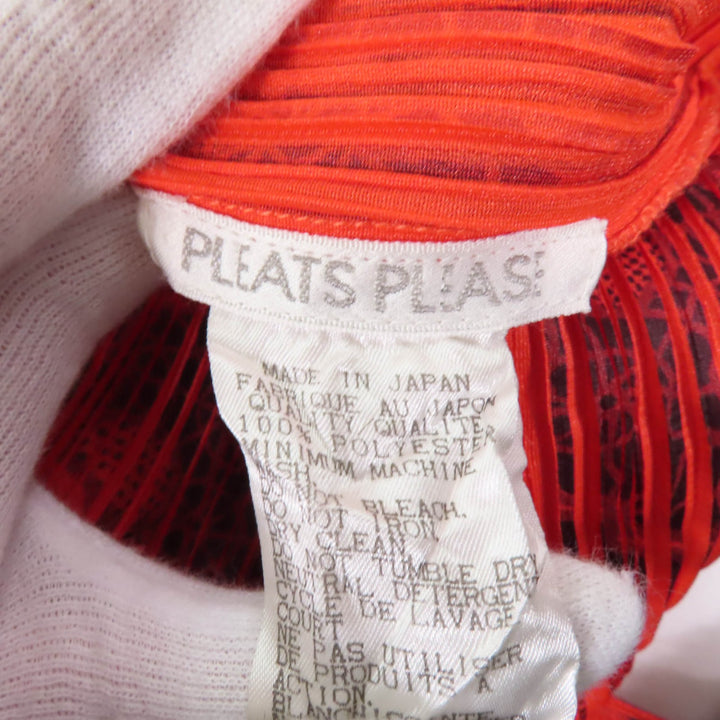 Excellent PLEATS PLEASE Long sleeve shirt All-over floral print Orange series 3