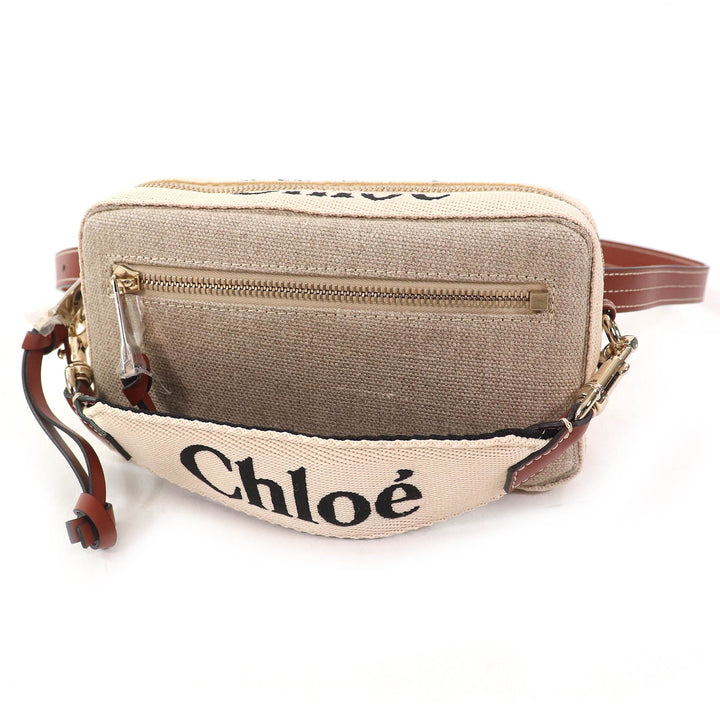 Excellent Chloe WOODY Logo Waist Pouch Cross Sling Bag Shoulder Bag CHC23AS432L0627S