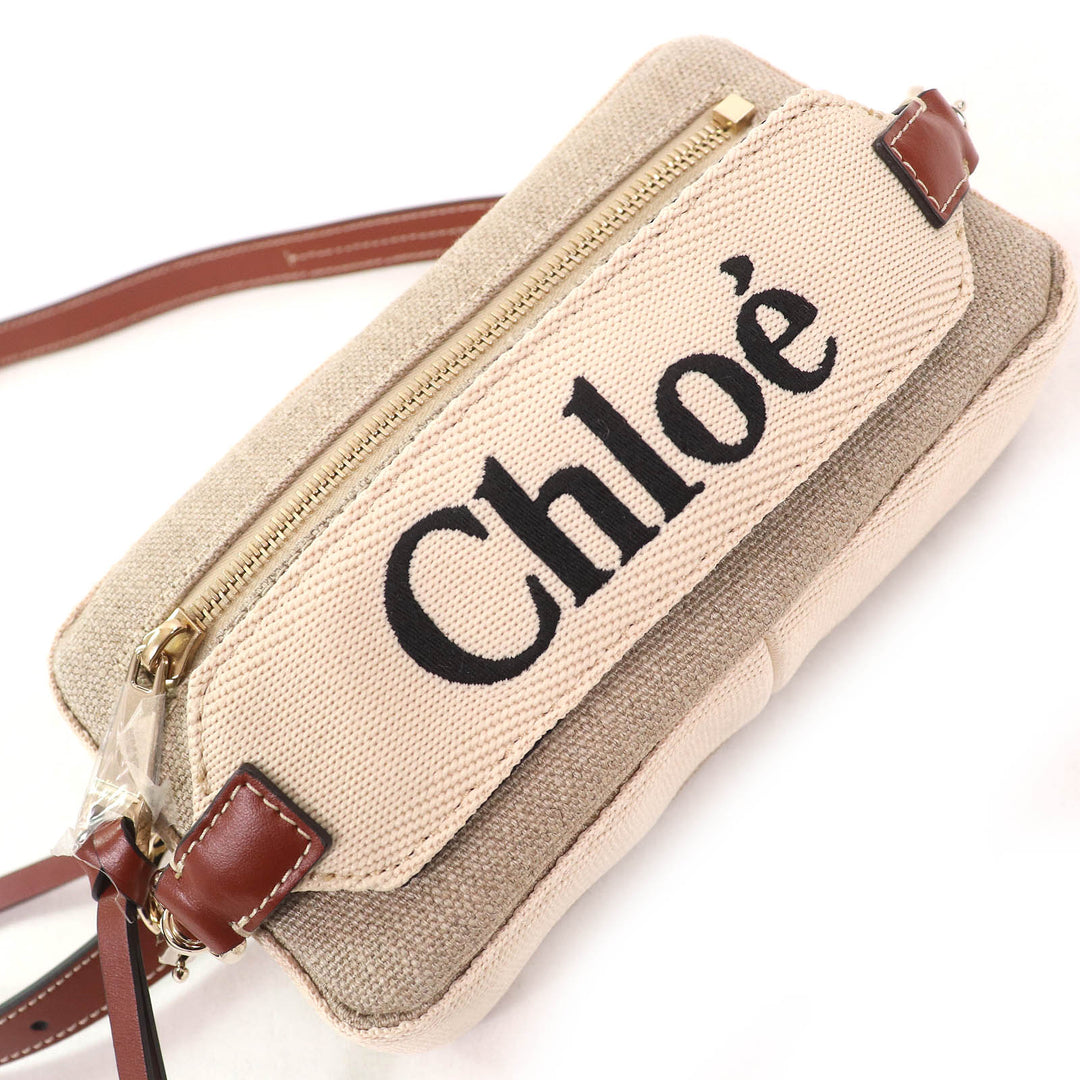 Excellent Chloe WOODY Logo Waist Pouch Cross Sling Bag Shoulder Bag CHC23AS432L0627S