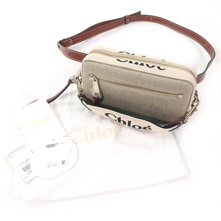 Excellent Chloe WOODY Logo Waist Pouch Cross Sling Bag Shoulder Bag CHC23AS432L0627S