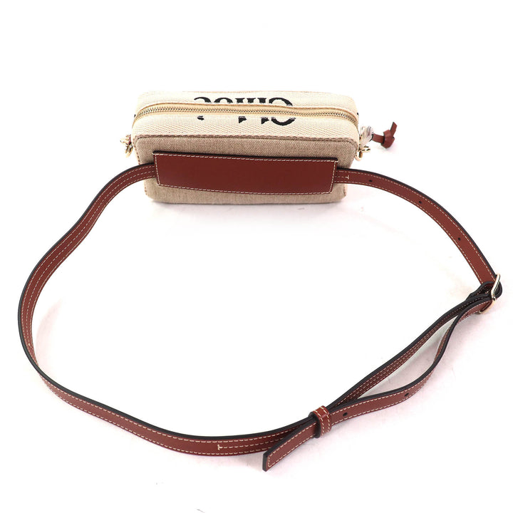Excellent Chloe WOODY Logo Waist Pouch Cross Sling Bag Shoulder Bag CHC23AS432L0627S