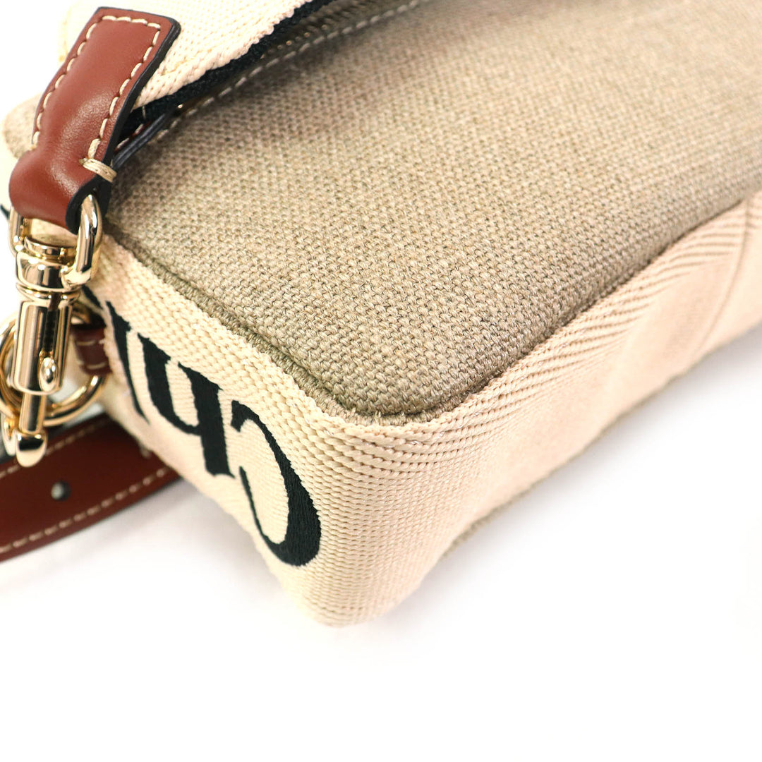 Excellent Chloe WOODY Logo Waist Pouch Cross Sling Bag Shoulder Bag