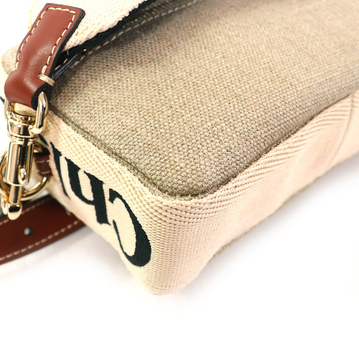 Excellent Chloe WOODY Logo Waist Pouch Cross Sling Bag Shoulder Bag
