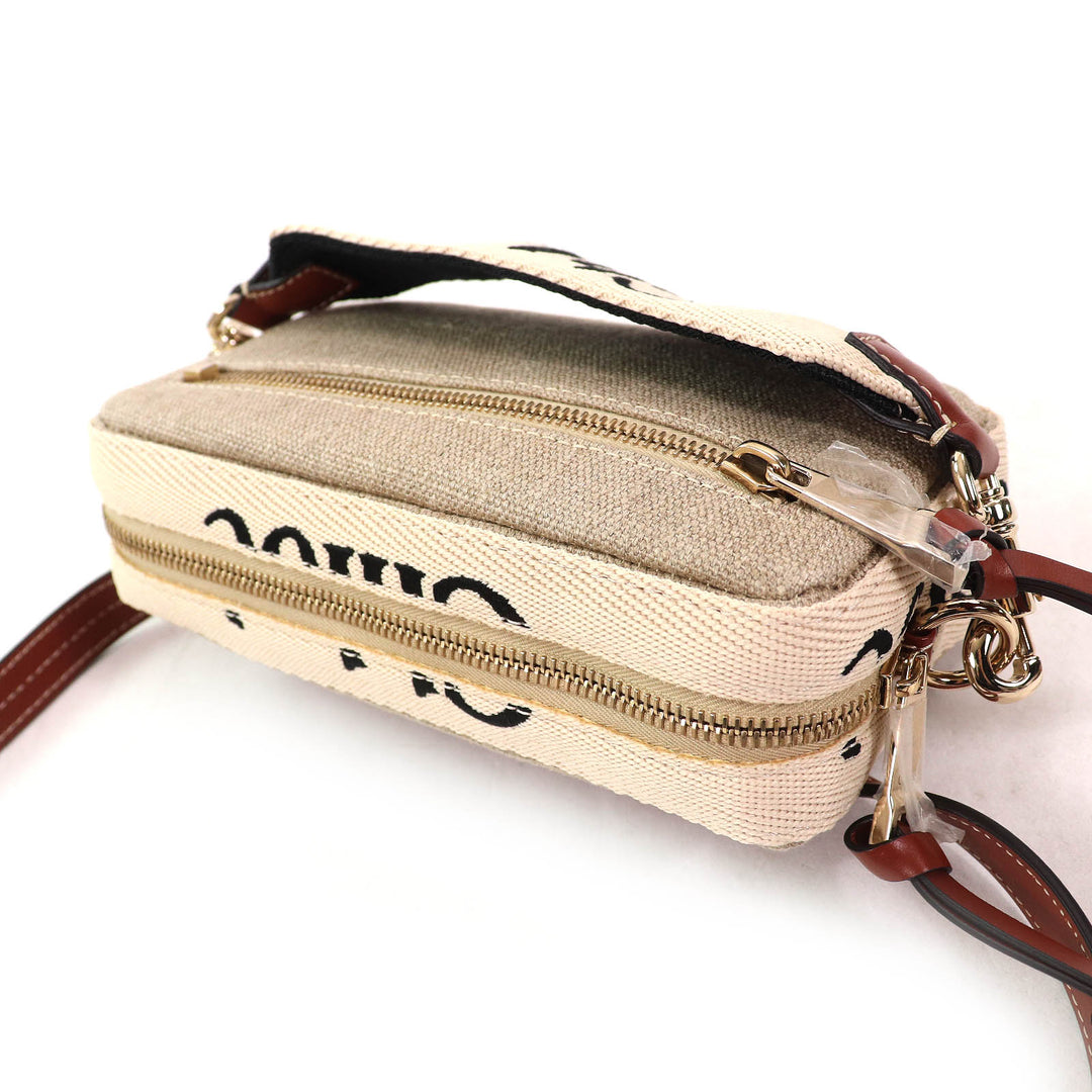 Excellent Chloe WOODY Logo Waist Pouch Cross Sling Bag Shoulder Bag