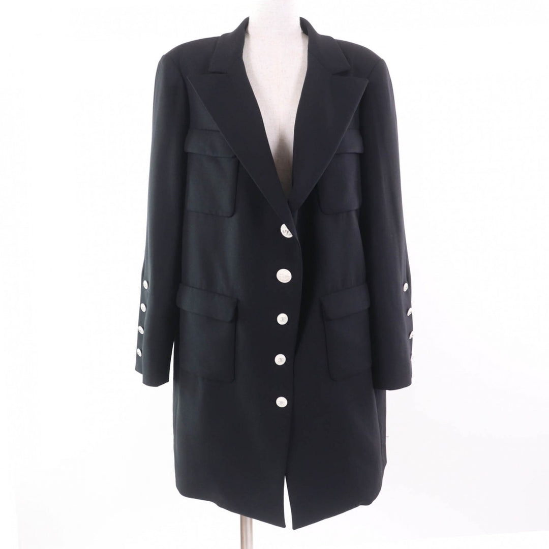 Great CHANEL Jacket black wool Women 46 07P P31042V20717