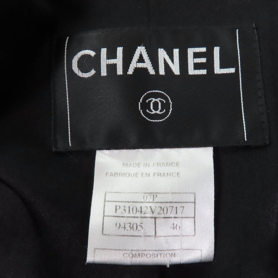Great CHANEL Jacket black wool Women 46 07P P31042V20717