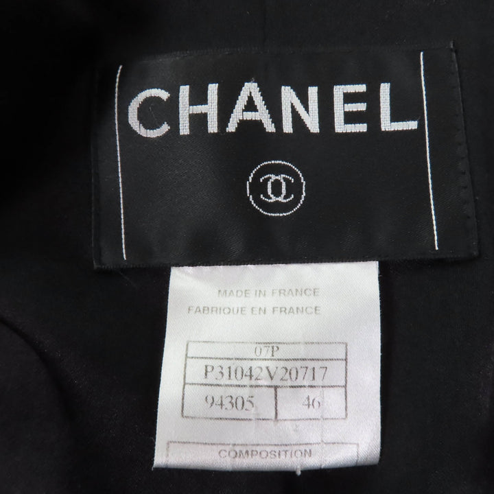 Great CHANEL Jacket black wool Women 46 07P P31042V20717