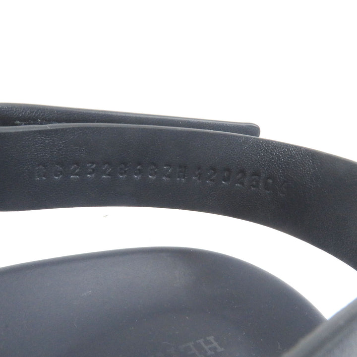 Great HERMES Sandals Electric strap Navy leather mens