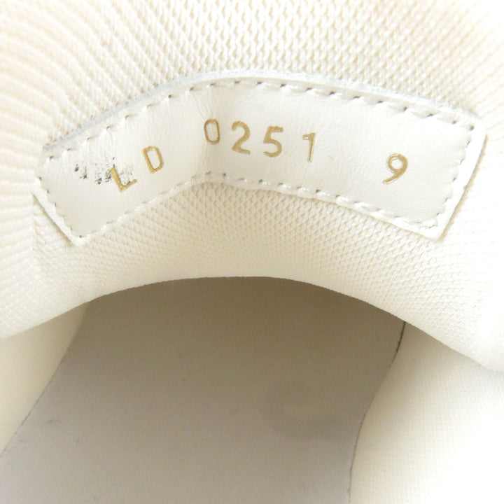 Pristine LOUIS VUITTON Low cut sneakers LV Trainer Line metallic Silver leather