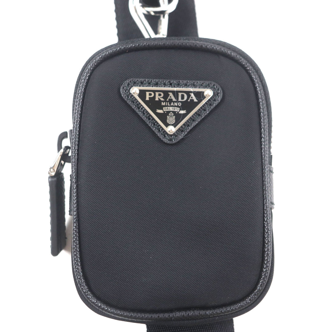 Excellent PRADA Shoulder Bag black Nylon mens 2VH133
