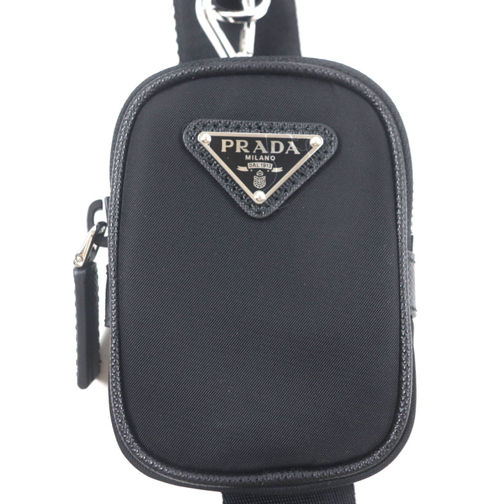 Excellent PRADA Shoulder Bag black Nylon mens 2VH133