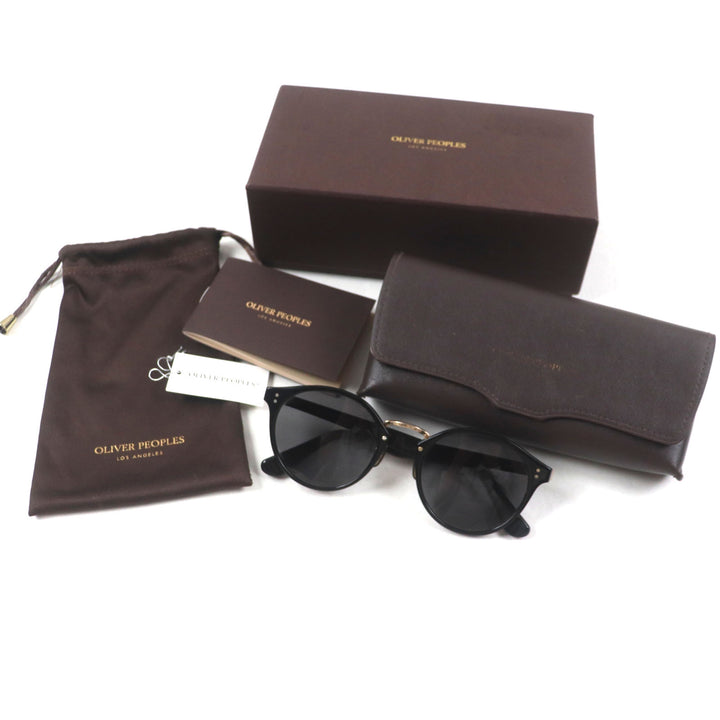 Great OLIVER PEOPLES sunglasses Tannen Boston Shape Black gold ー mens