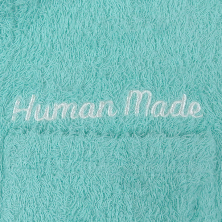 Excellent HUMAN MADE Short sleeve Pile Shirt Flamingo embroidery Light blue