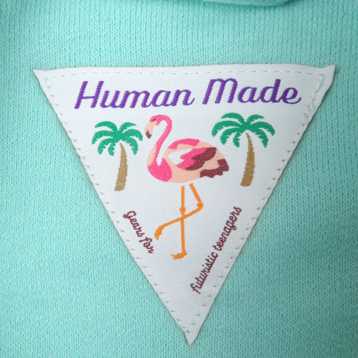Excellent HUMAN MADE Short sleeve Pile Shirt Flamingo embroidery Light blue